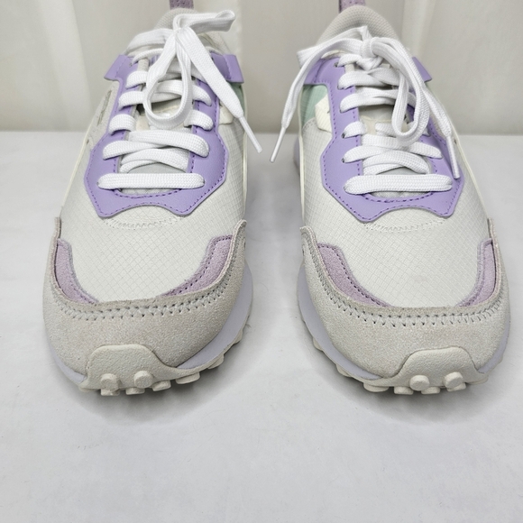 Puma Rider FV Lilac Purple Leather Trim Sneaker Size 8 White Mint - Picture 10 of 14